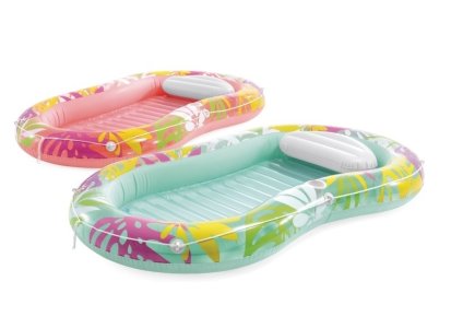 INTEX 57803 Nafukovací lehátko s polštářkem Tropical Oasis